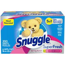 Lençóis Secadores Snuggle Plus SuperFresh Spring Burst - Pacote com 200 Unidades Lençóis Secadores Snuggle Plus SuperFresh Spring Burst - Pacote com 200 Unidades