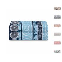 Lençol 100% Algodão S/ Elástico Avulso Estampado com Viés Malha Penteada Fio 30/1