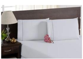 Lençol 3 Peças 400 Fios Cama De Casal Queen Branco Cotex