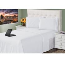Lençol 3 Peças 400 Fios Toque Macio Ponto Palito Casa Dona