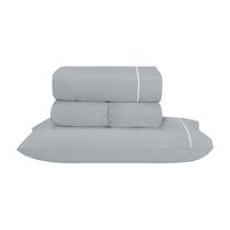 Lençol 3 Peças Queen Ponto Palito Micropercal 400 Fios Macio Antialergico