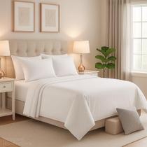 Lençol 300 fios Casal Padrão 4 Peças Com Elástico Unissex