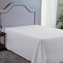 Lençol 400 Fios Cama Casal Padrão 30cm Altura Sem Elástico Toque Macio Avulso Liso