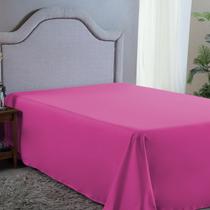 Lençol 400 Fios Cama Casal Padrão 30cm Altura Sem Elástico Toque Macio Avulso Liso