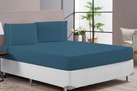 Lençol 400 Fios Casal Queen 100% Poliéster Ponto Palito 3 Peças Lençol 400 Fios Casal Queen 100% Poliéster Ponto Palito 3 Peças