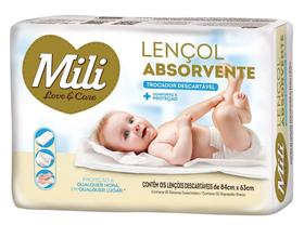Lençol Absorvente Descartável Trocador 5 Und - Mili Lençol Absorvente Descartável Trocador 5 Und - Mili