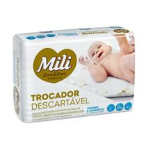 Lençol Absorvente Infantil 84x63cm Trocador Descartável 5un Mili