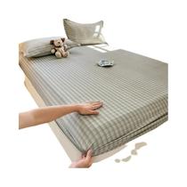 Lençol Ajustável Estilo Xadrez Amigo Da Pele Para Quarto De Meninos E Meninas Roupa De Cama Para