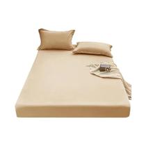 Lençol Ajustável Ultra Macio Premium Em Cor Sólida Hipoalergênico De Fácil Cuidado Com Trama De