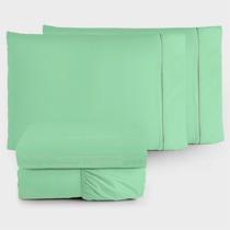 Lençol Algodão 100% PERCAL Ponto Palito - Solteiro Casal Queen e King