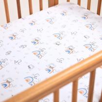 Lençol Avulso Bebê Dino C/ Elástico Tamanho Americano