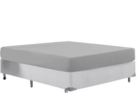 Lençol Avulso Casal King 400 Fios Com Elástico Cinza Barato