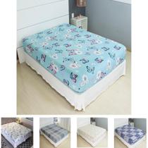 Lençol Avulso Casal Malha 100% Algodão Estampado Com Elástico Lençol Avulso Casal Malha 100% Algodão Estampado Com Elástico