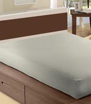 Lençol Avulso Casal Microfibra Com Elástico Camesa Bege