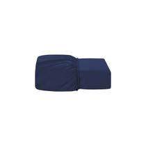 Lençol Avulso Casal Percal 200 Fios De Poliéster Sleep 100% Poliéster - Azul Marinho