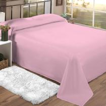 Lençol Avulso Casal Premium 200 Fios Sem Elástico 100% Algodão - Rosa