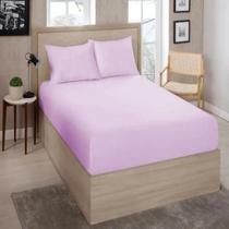 Lençol Avulso Casal Sem Elástico Premium 200 100% Algodão Estamparia - Rosa