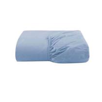 Lençol Avulso Casal Super King Azul 100% Algodão Percal 150 Fios Lençol Avulso Casal Super King Azul 100% Algodão Percal 150 Fios