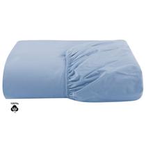 Lençol Avulso Com Elástico Queen Size 100% Algodão Percal 200 Fios Colchão Até 40cm De Altura