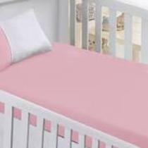 Lençol Avulso Infantil Bambi c/ Elástico 70cm x 1,30m x 15cm Rosa