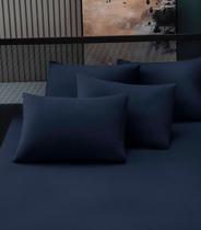 Lençol Avulso Liso King Fusion Vivaldi Azul