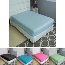 Lençol Avulso Queen Malha 100% Algodão Liso Com Elástico