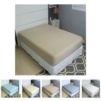 Lençol Avulso Queen Malha 100% Algodão Liso Com Elástico
