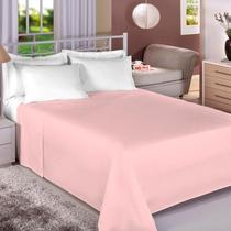 Lençol Avulso Queen Premium 200 Fios Sem Elástico 100% Algodão Estamparia - Azul Bebe