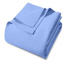 Lençol Avulso - Queen Size - Royal - Sem Elástico - Azul 6224 - 100% Algodão - Santista