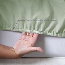 Lençol Avulso Solteiro Algodão 140 Fios Com Elástico Liso Com Fronha - 2 Peças