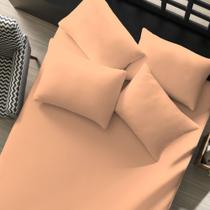 Lençol Avulso Solteiro Malha Doce Vida Bege