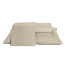 Lençol Avulso Solteiro Prata 150 Fios Bege Santista