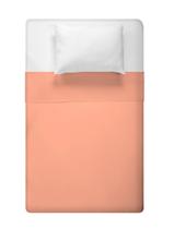 Lencol Avulso Solteiro S/Elástico Algodão Salmão Estamparia