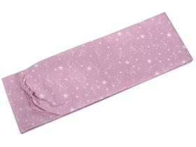 Lençol Berço Americano Com Elástico Estrela Rosa Algodão
