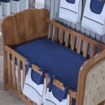 Lençol Berço Americano Elástico Percal Algodão Liso Menino Lençol Berço Americano Elástico Percal Algodão Liso Menino