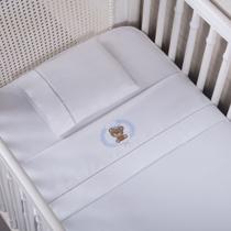 Lençol Berço Americano Ponto Palito Percal 200 Fios 3 Peças bordado Safari Lençol Berço Americano Ponto Palito Percal 200 Fios 3 Peças bordado Safari