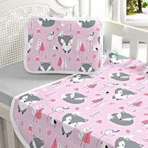 Lençol Berço Bebe Padrão Americano Com Elastico Menina 100 Algodão Malha Estampada Rapoza 3 Pçs