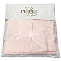 Lençol Berço Infantil Baby Comfort Malha Rosa Toque Suave RN