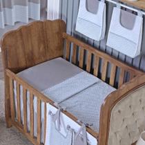 Lençol Berço Sem Elástico Percal Algodão Liso Bebe Menino