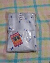 Lençol Branco com Azul Coqueirinho Lençol Branco com Azul Coqueirinho
