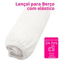 Lençol Branco Liso com Elástico para Berço Bebê 60 x 1,30 cm 100% Algodão Minasrey Lençol Branco Liso com Elástico para Berço Bebê 60 x 1,30 cm 100% Algodão Minasrey