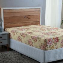 Lençol Cama Box Avulso Estampado Solteiro 400 Fios com Elástico Tecido Importado