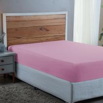 Lençol Cama Box Queen Size Avulso 100% Algodão com Elástico Liso Percal 300 Fios