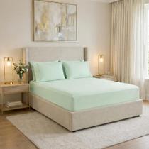 Lençol cama Casal 400 Fios 3 Peças 100% algodao com elastico