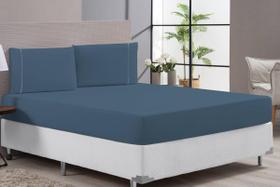 Lençol Cama Casal Queen Cor ul Macio 400F 3 Peças