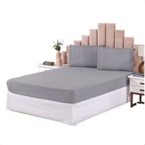 Lençol Cama de Casal King Micropercal 203X193X30 400 fios