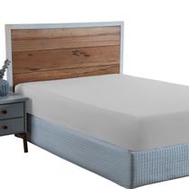 Lençol Cama de Queen Size com Elástico Percal 300 Fios 100% Algodão Avulso