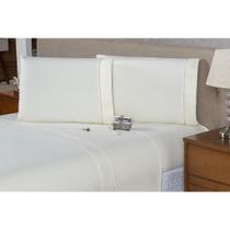 Lençol Cama Queen 40Cm 4 Pçs Ponto Palito Percal 180 Fios