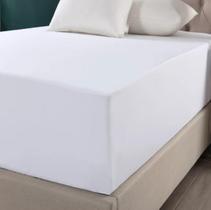 Lençol Cama Queen Branco 260 Fios Altura Especial 40Cm