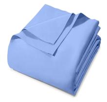 Lençol cama solteiro 100% algodao royal santista azul